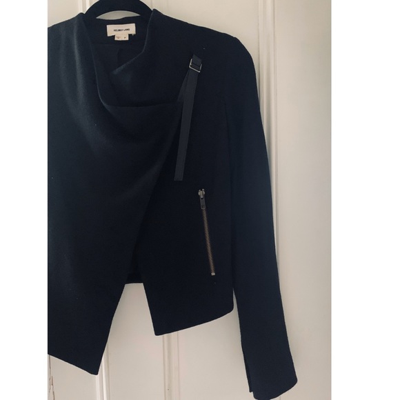 Helmet Lang Black Cropped Sonar Jacket Sz P - Picture 4 of 8